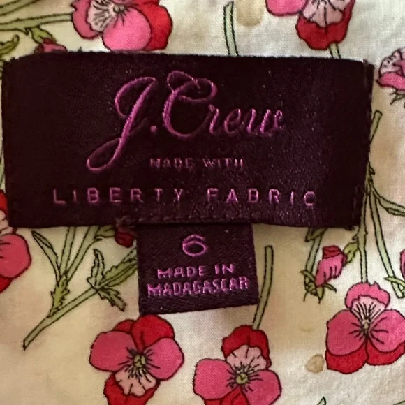 J. Crew Pink Floral Button-Down Liberty Cloth - Picture 7 of 7